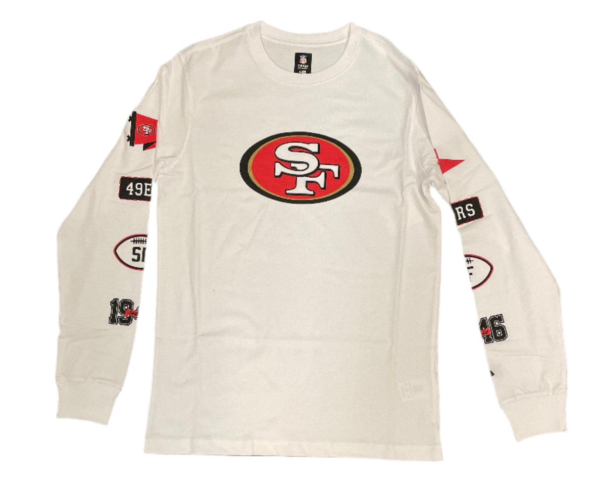 New Era Men San Francisco 49ers Long Sleeve Side Patch Graphic T-Shirt product image 1, provided for visual reference and