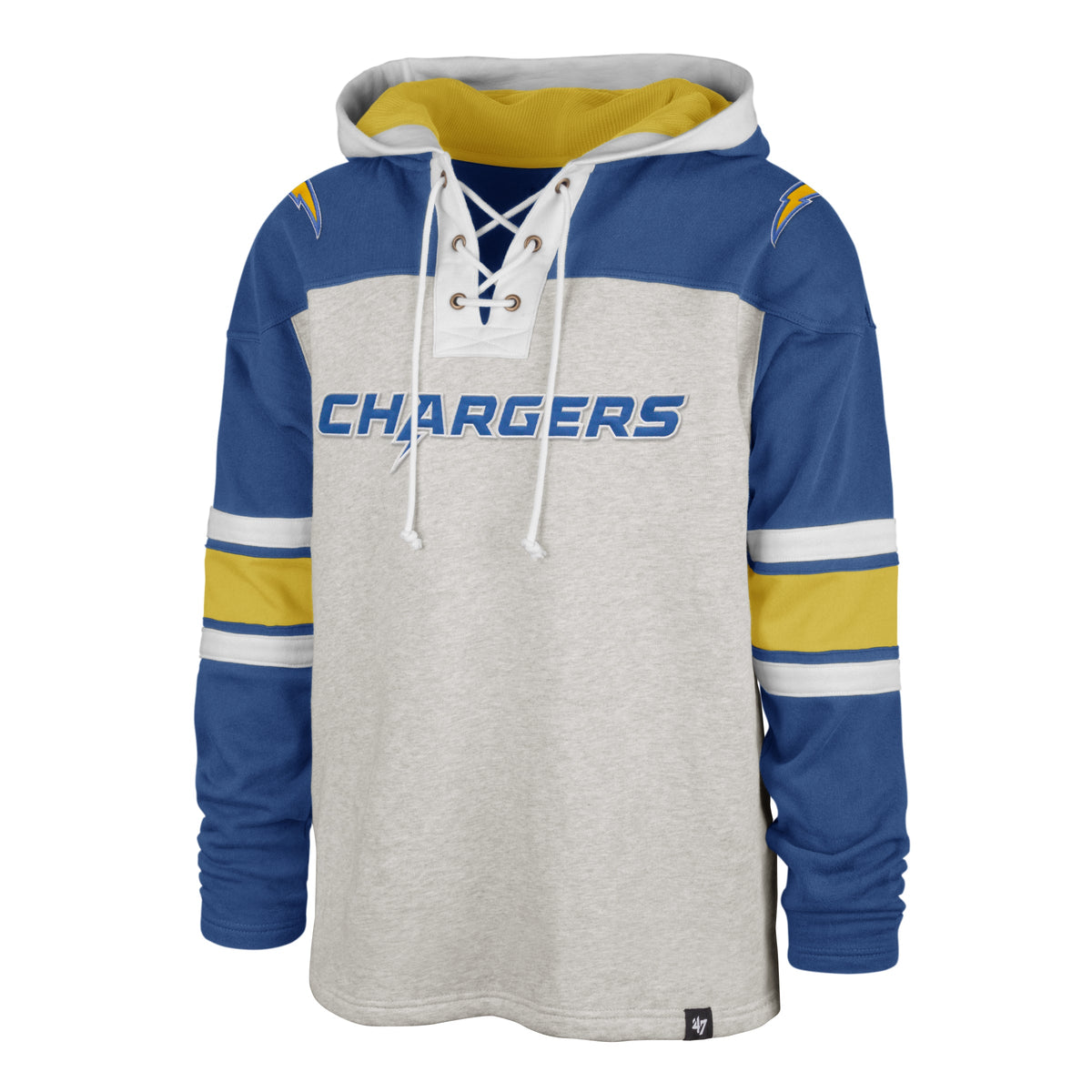 Los Angeles Chargers 47 Brand Relay Grey Gridiron Lace Up product image 1