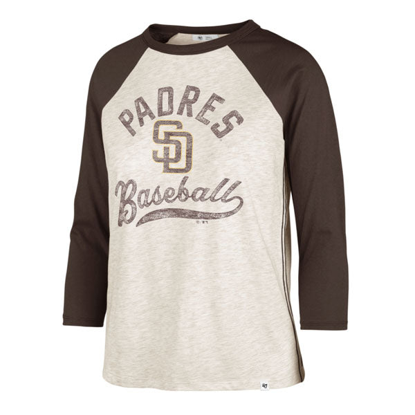 San Diego Padres 47 Brand Oatmeal Retro Daze Ava Raglan Wmn product image 1
