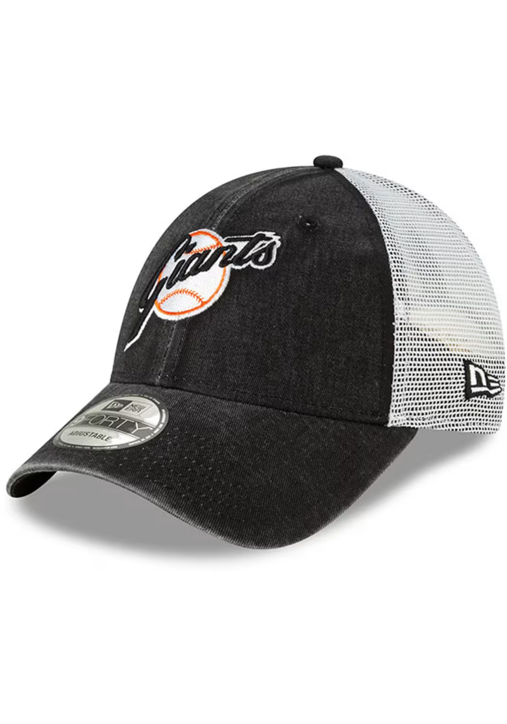 New Era San Francisco Giants Cooperstown Trucker 9Forty Adjustable Hat-Black product image 1, provided for visual reference