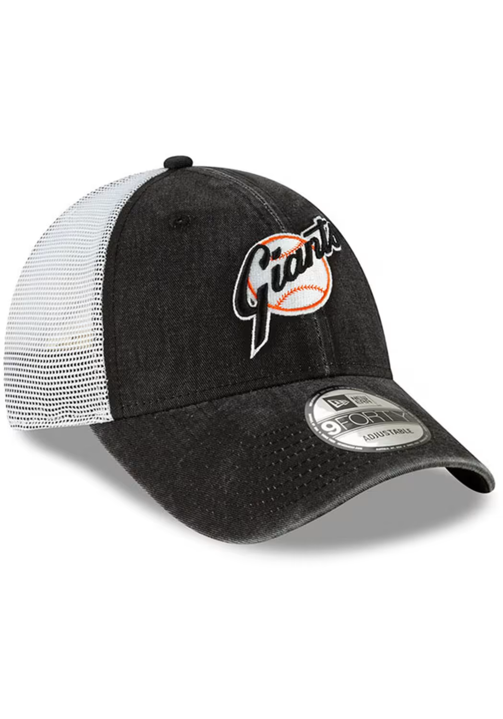 New Era San Francisco Giants Cooperstown Trucker 9Forty Adjustable Hat-Black product image 3, provided for visual reference