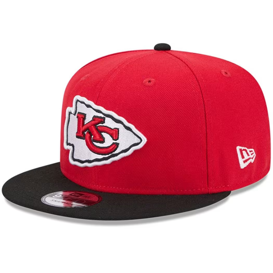 New Era Kansas City Chiefs Evergreen 9FIFTY Snapback Hat 2Tone - Red/Black product image 2, provided for visual reference