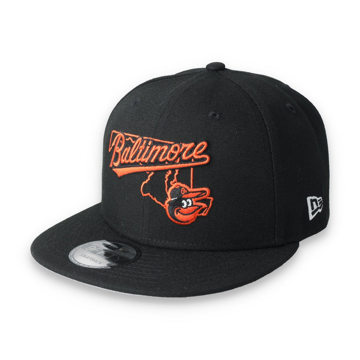 New Era Baltimore Orioles State Logo 9FIFTY Snapback Hat product image 2, provided for visual reference and product detail