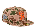 New Era San Francisco Giants 2010 World Series Side Patch Duck Camo 59FIFTY Fitted Hat product image 1, provided for visual