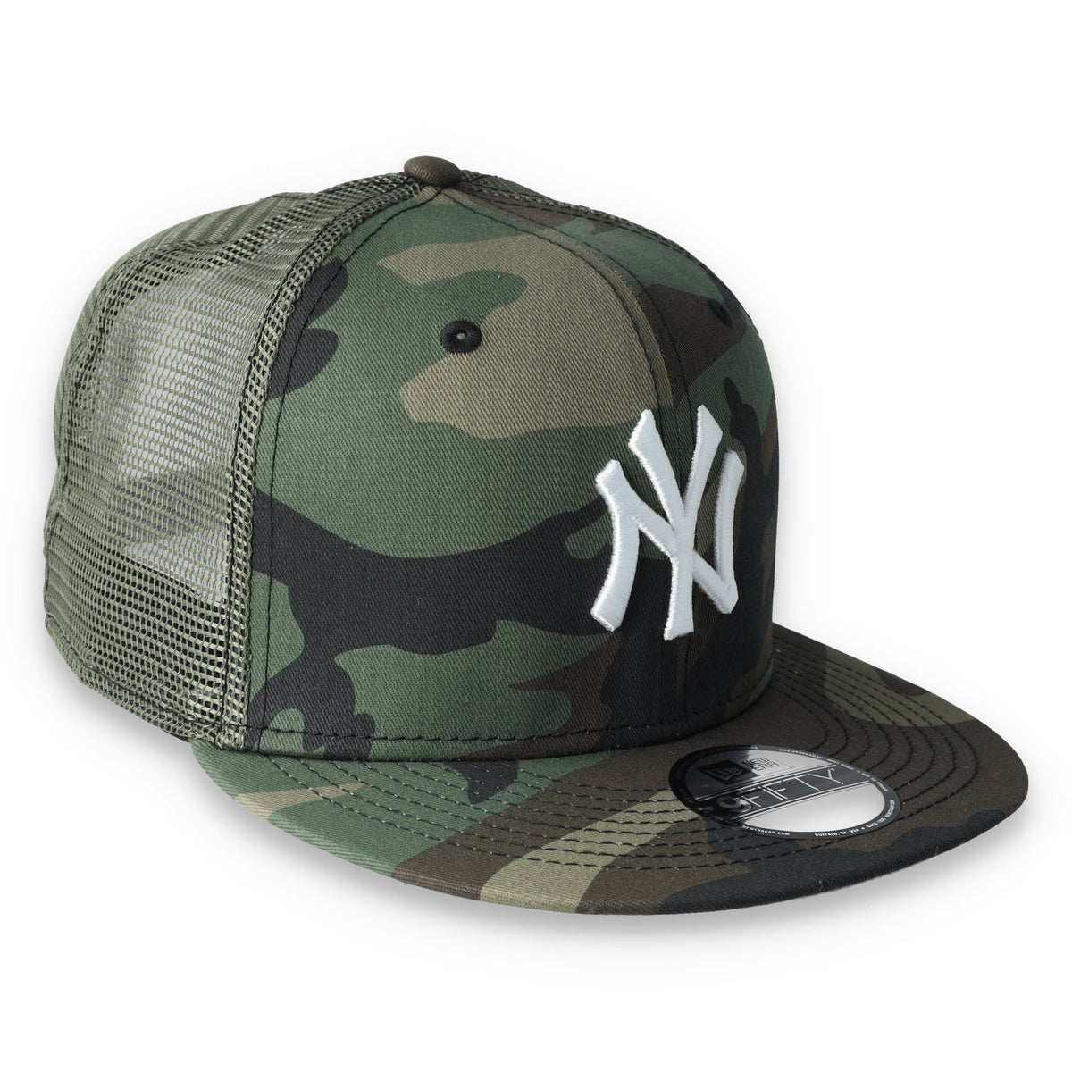 New Era New York Yankees Trucker 9FIFTY Snapback Hat-Camo product image 1, provided for visual reference and product detail