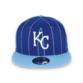 New Era Kansas City Royals Vintage Throwback 9Fifty Snapback Hat-Blue product image 1, provided for visual reference and