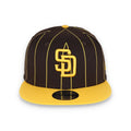 New Era San Diego Padres Vintage Throwback 9Fifty Snapback Hat-Brown product image 1, provided for visual reference and