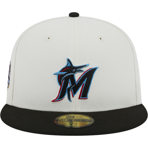 New Era Miami Marlins Throwback 2003 Worlds Series 59FIFTY Fitted Ivory Hat product image 2, provided for visual reference