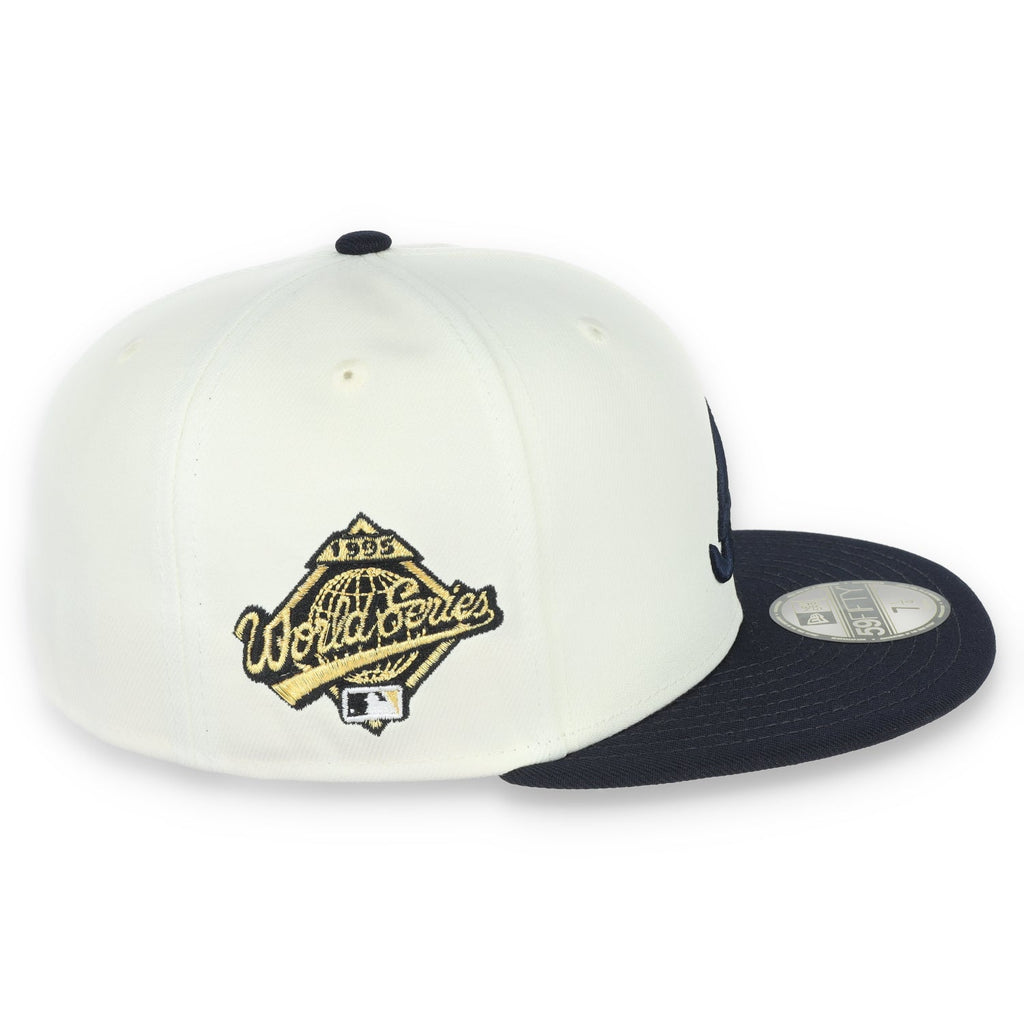 New Era Atlanta Braves 1995 World Series Side Patch 59FIFTY Fitted Ivory Hat product image 6, provided for visual reference