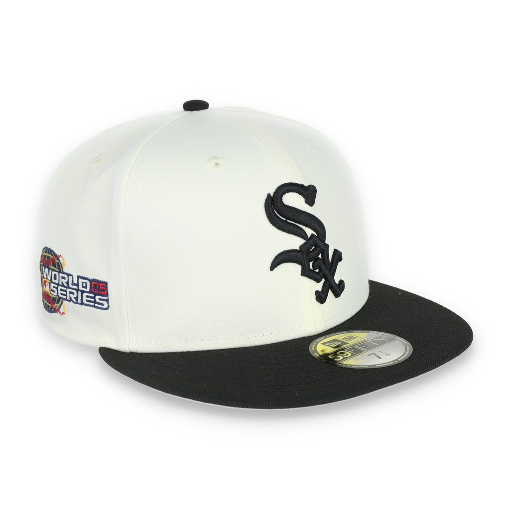 New Era Chicago White Sox Throwback 2005 World Series Side Patch 59FIFTY Fitted Ivory Hat product image 1, provided for