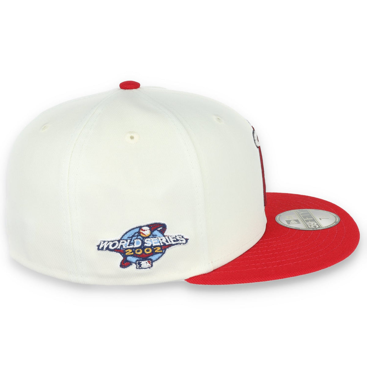 New Era Los Angeles Angels Throwback 2002 World Series Side Patch 59FIFTY Fitted Ivory Hat product image 6, provided for