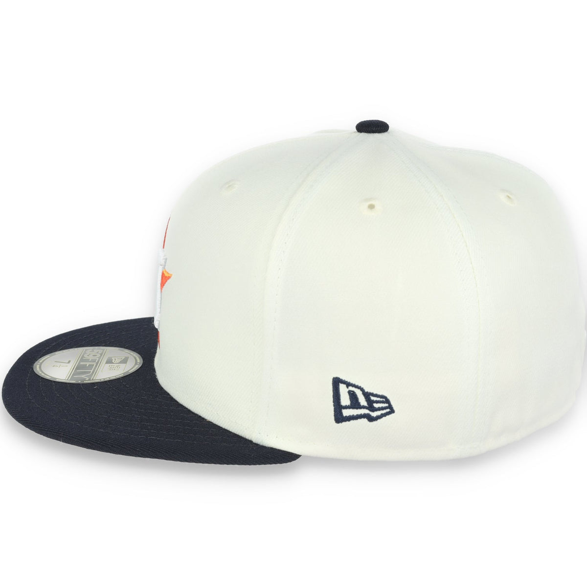New Era Houston Astros Throwback 2017 World Series Patch 59FIFTY Fitted Ivory Hat product image 4, provided for visual