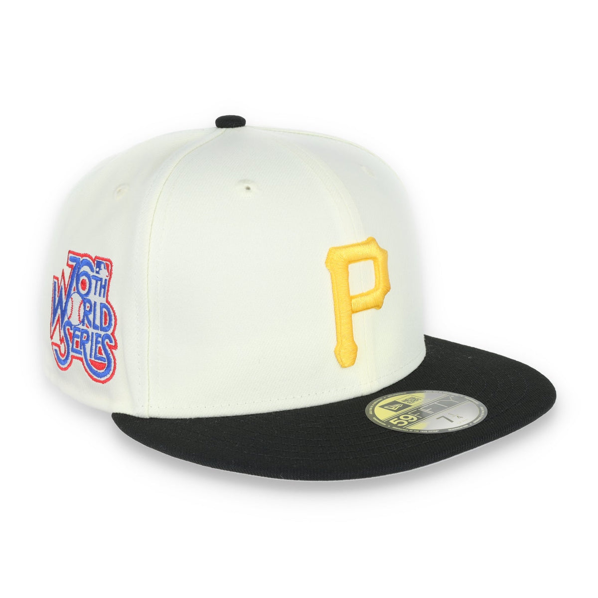 New Era Pittsburg Pirates Throwback 1971 World Series Patch 59FIFTY Fitted Ivory Hat product image 1, provided for visual