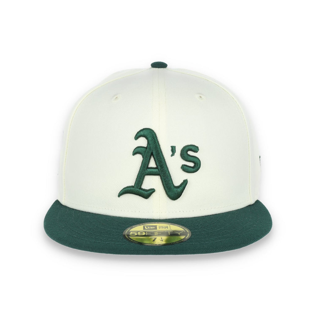 New Era Oakland Athletics Throwback 1989 World Series Patch 59FIFTY Fitted Ivory Hat product image 2, provided for visual
