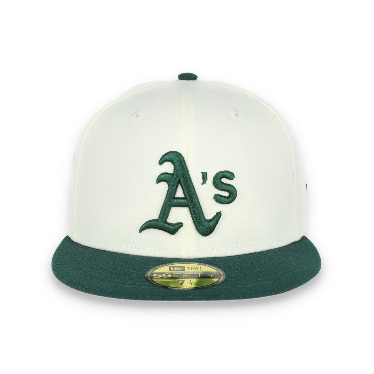 New Era Oakland Athletics Throwback 1989 World Series Patch 59FIFTY Fitted Ivory Hat product image 2, provided for visual
