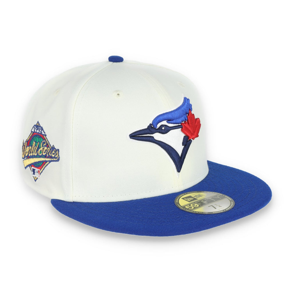 New Era Toronto Blue Jays Throwback 1992 World Series Patch 59FIFTY Fitted Ivory Hat product image 1, provided for visual