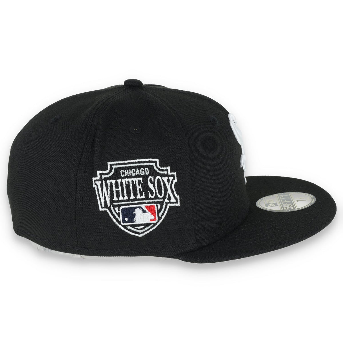 New Era Chicago White Sox Team Name Side Patch 59FIFTY Fitted Hat product image 6, provided for visual reference and product