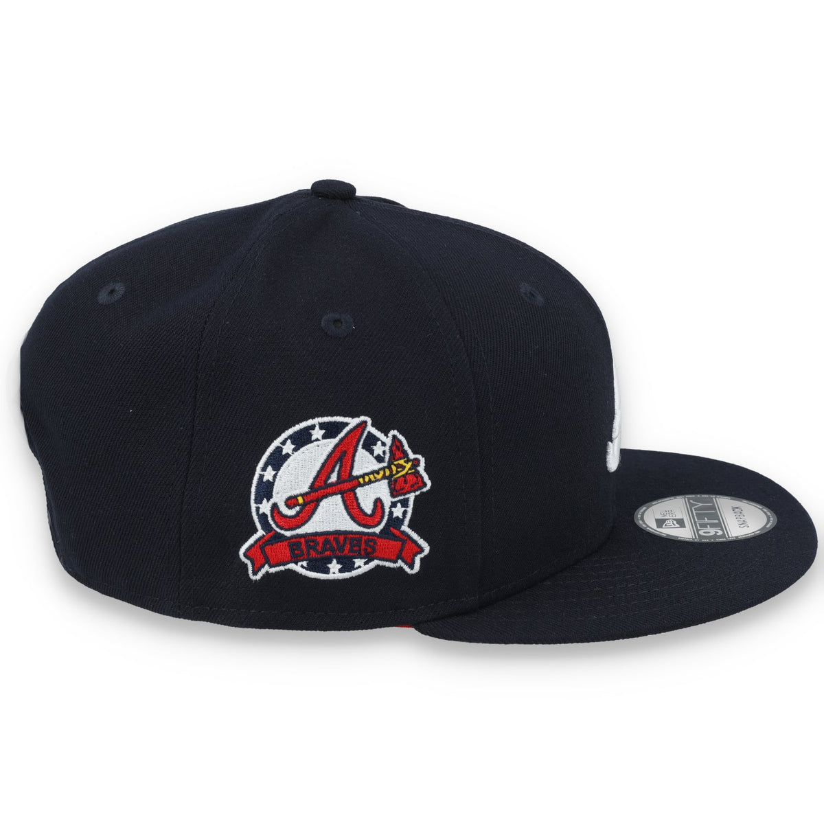 New Era Atlanta Braves Patch E3 9FIFTY Snapback Hat product image 6, provided for visual reference and product detail review
