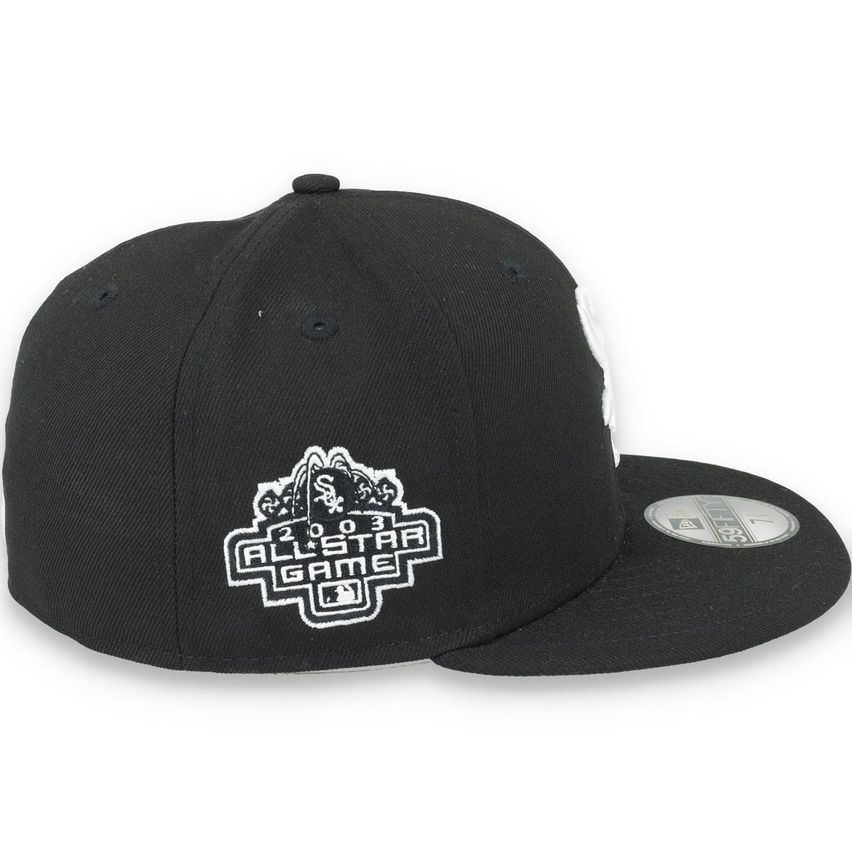 New Era Chicago White Sox 2003 All Star Side Patch 59Fifty Fitted-Black/White product image 6, provided for visual reference