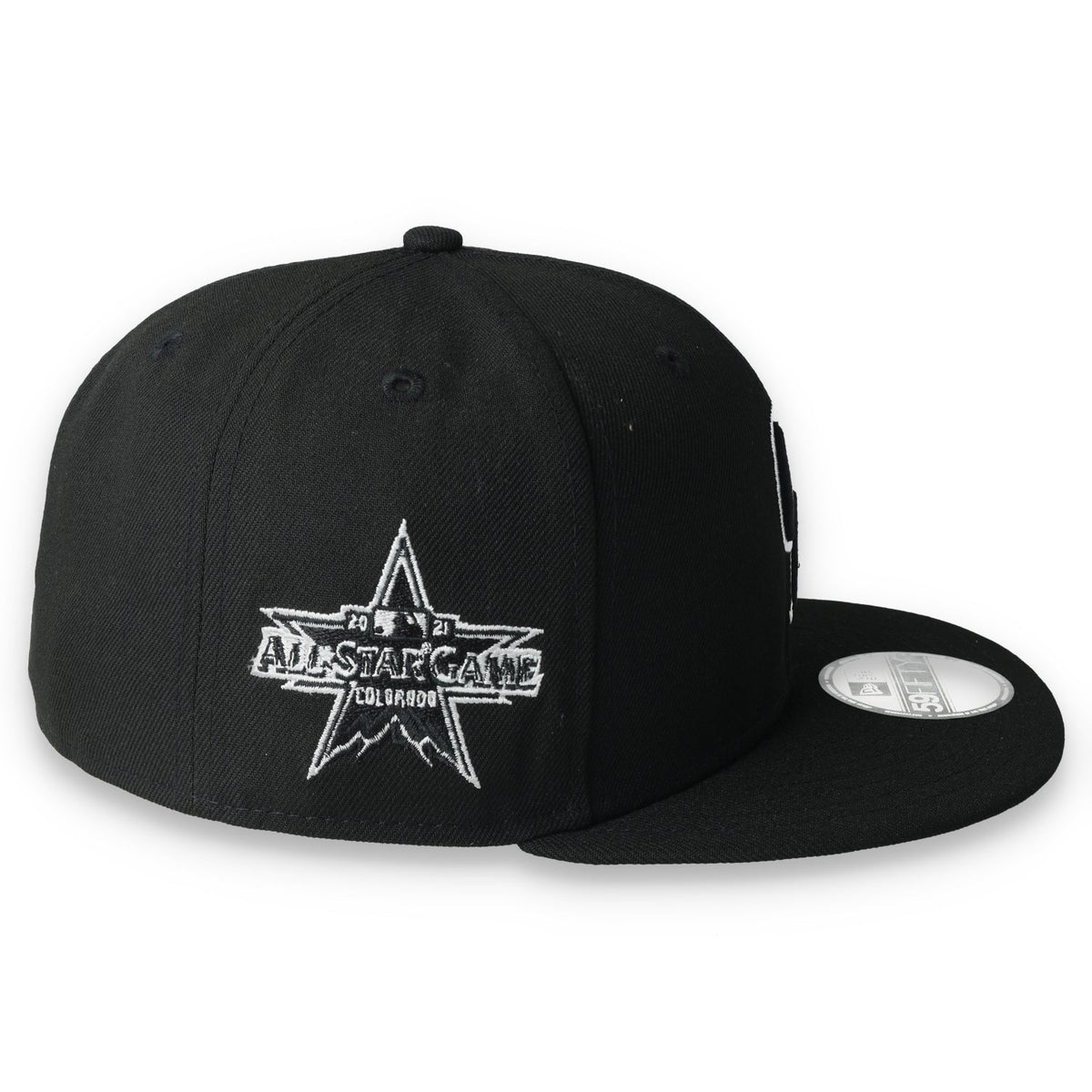 New Era Colorado Rockies Side Patch 2021 All-Star Game 59fifty Fitted Hat-Black/White product image 6, provided for visual