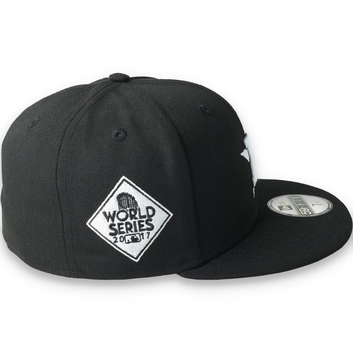 New Era Houston Astros Side Patch 2017 World Series 59FIFTY Hat-Black/White product image 6, provided for visual reference