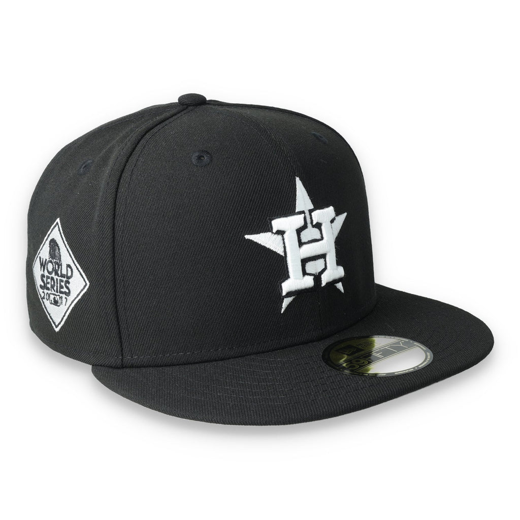 New Era Houston Astros Side Patch 2017 World Series 59FIFTY Hat-Black/White product image 1, provided for visual reference