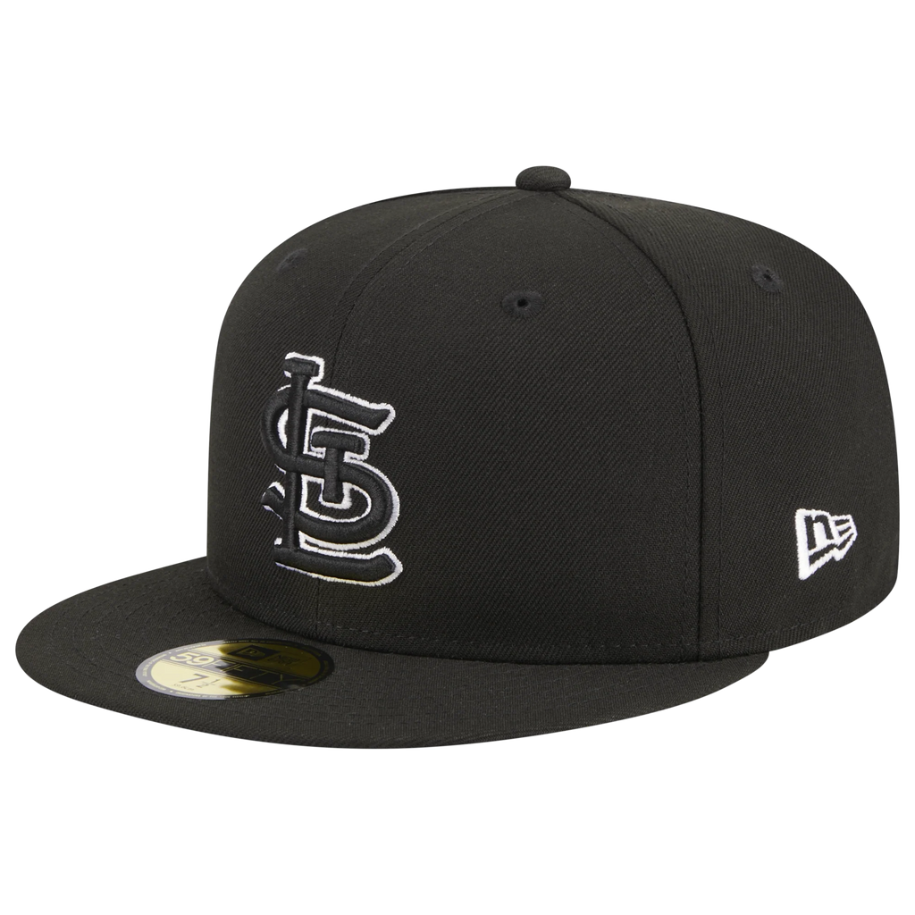 New Era St. Louis Cardinals 2006 World Series Side Patch Fitted 59Fifty-Black And White product image 2, provided for visual