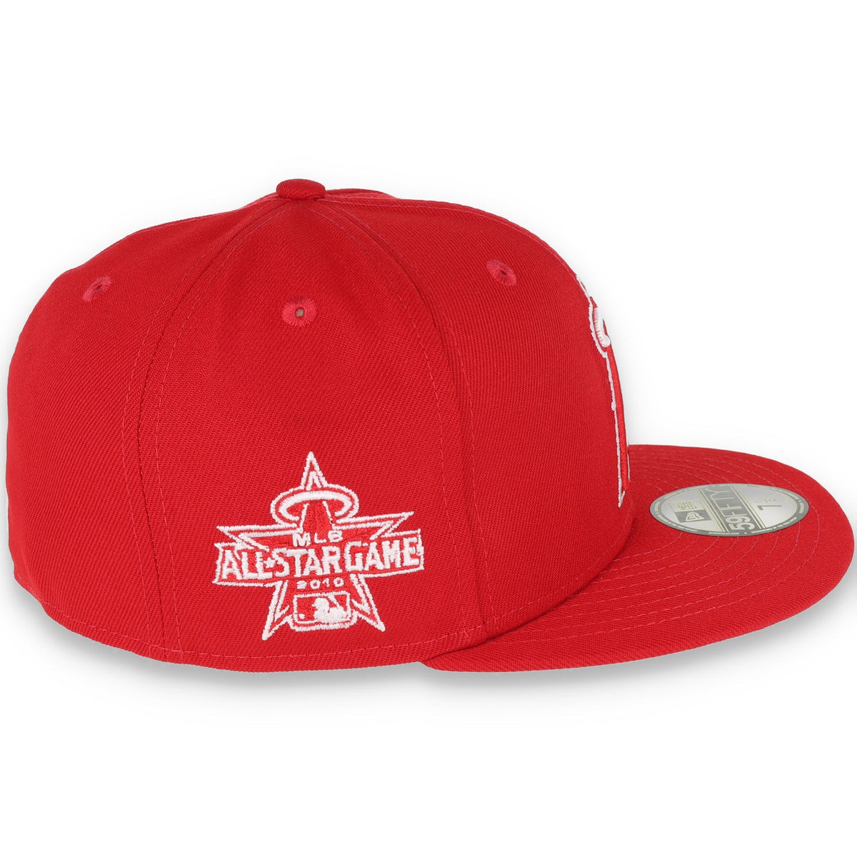 New Era Los Angels Angels 2010 MLB All Star Side Patch 59FIFTY Fitted Hat- Red/White product image 6, provided for visual
