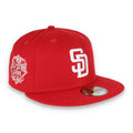 New Era San Diego Padres Side Patch 2015 All Star Game 59FIFTY Fitted Hat-Red/White product image 1, provided for visual
