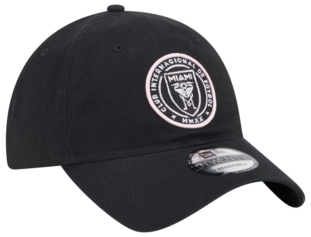 New Era Inter Miami Crest Logo 9TWENTY Adjustable Hat-Black product image 1, provided for visual reference and product