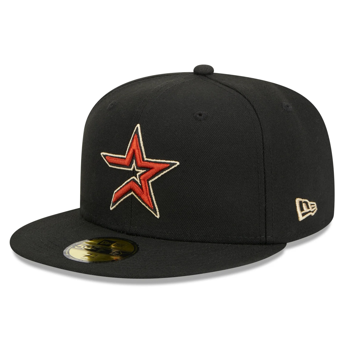 New Era Houston Astros Laurel 45th Anniversary Side Patch 59fifty Fitted Cap-Black product image 3, provided for visual