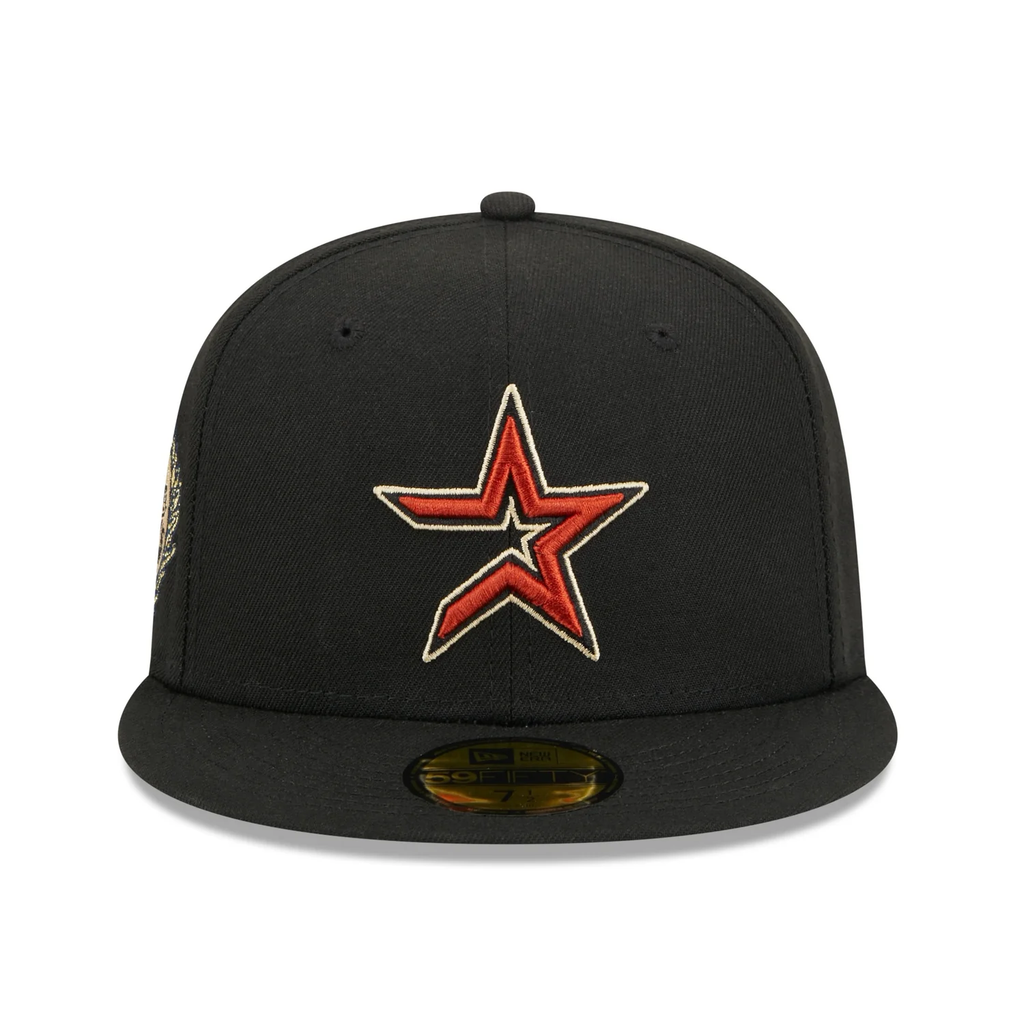 New Era Houston Astros Laurel 45th Anniversary Side Patch 59fifty Fitted Cap-Black product image 2, provided for visual