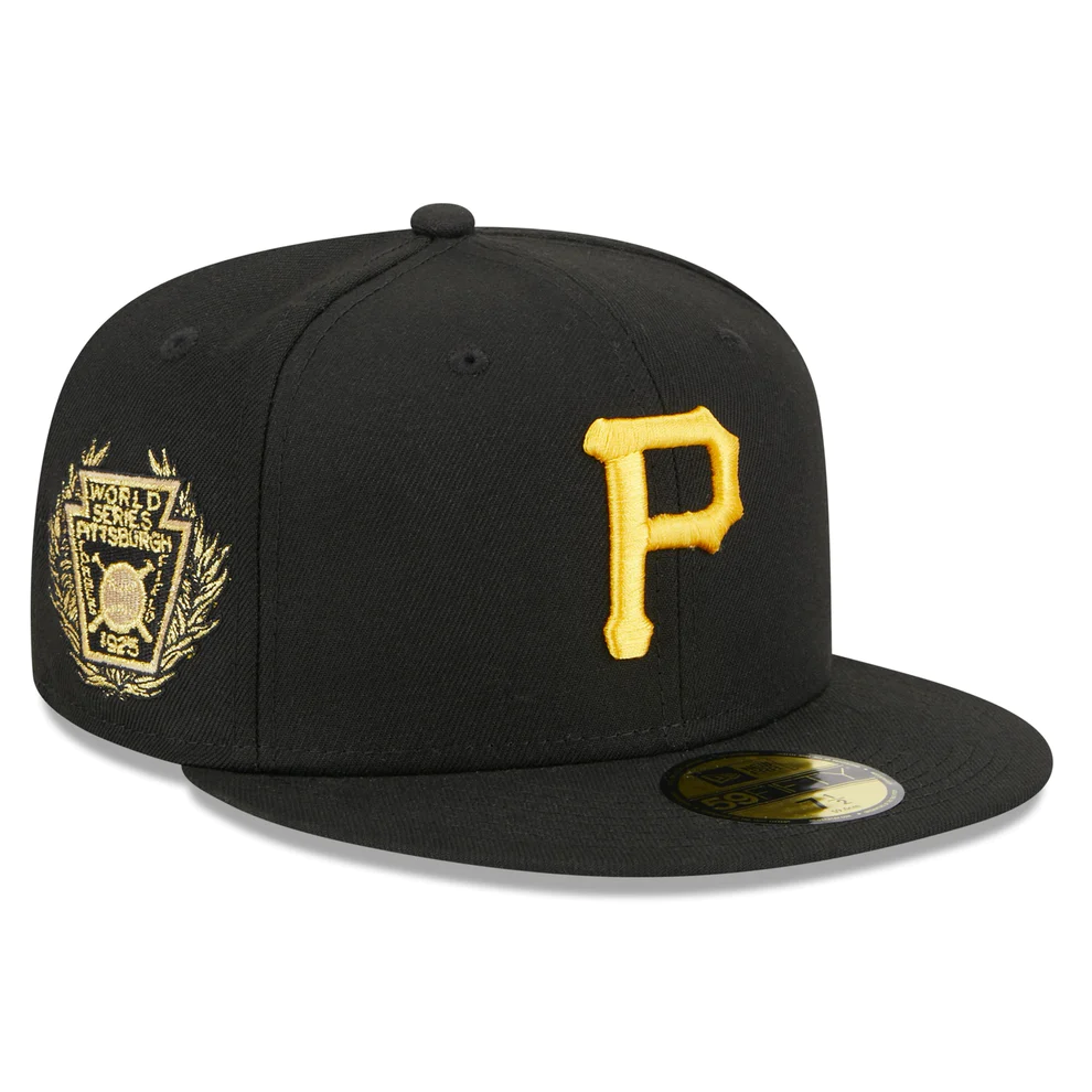 New Era Pittsburgh Pirates Laurel 1925 World Series Side Patch 59fifty Fitted Cap-Black product image 1, provided for visual