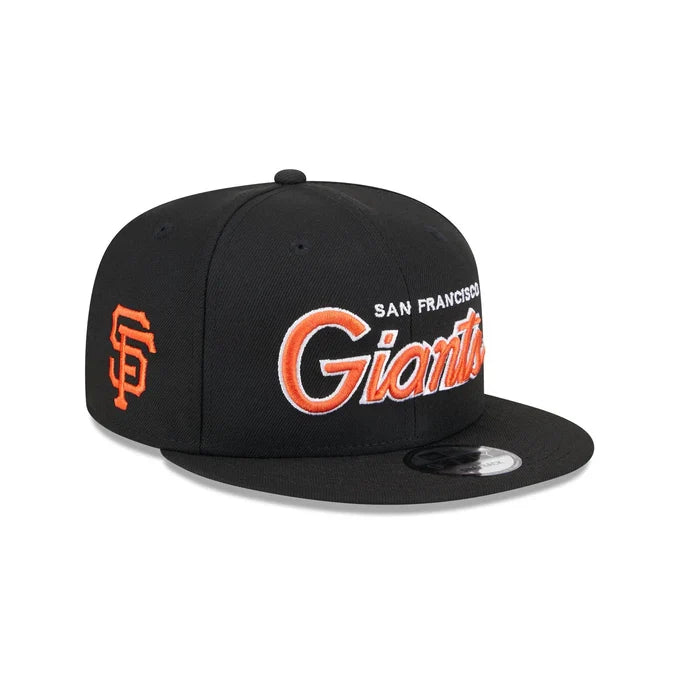 New Era San Francisco Giants Wordkmark 9FIFTY Snapback Hat product image 1, provided for visual reference and product detail