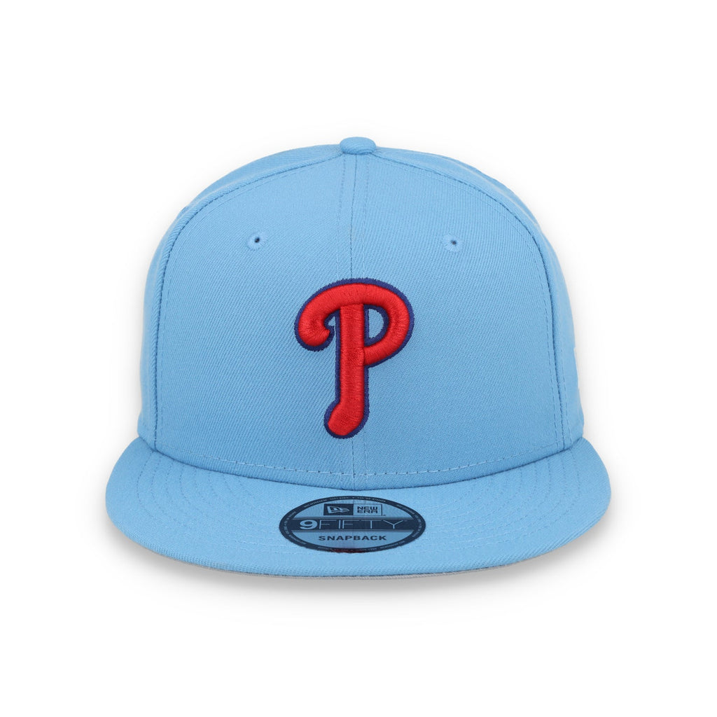 New Era Philadelphia Phillies Evergreen MLB 9Fifty Snapback- Sky Blue product image 2, provided for visual reference and