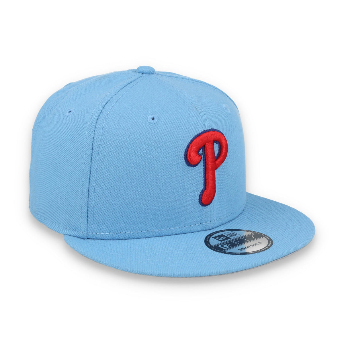 New Era Philadelphia Phillies Evergreen MLB 9Fifty Snapback- Sky Blue product image 1, provided for visual reference and