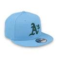 New Era Oakland Athletics MLB Basic 9FIFTY Snapback Hat- evergreen product image 1, provided for visual reference and