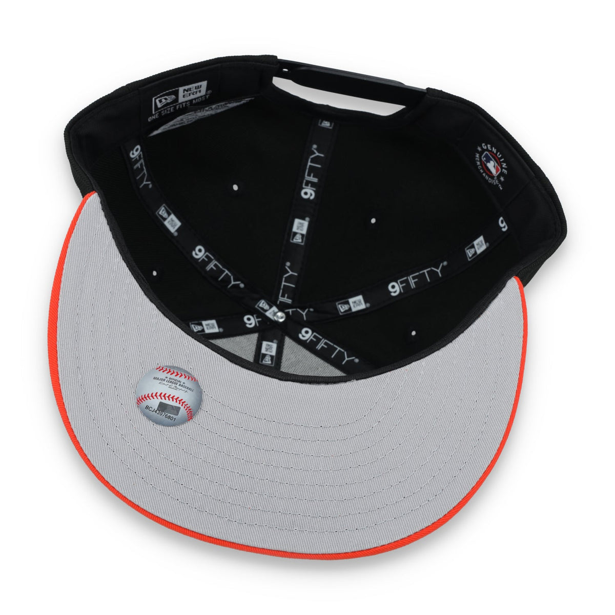 New Era Baltimore Orioles 9Fifty Snapback Hat-Black-orange product image 8, provided for visual reference and product detail