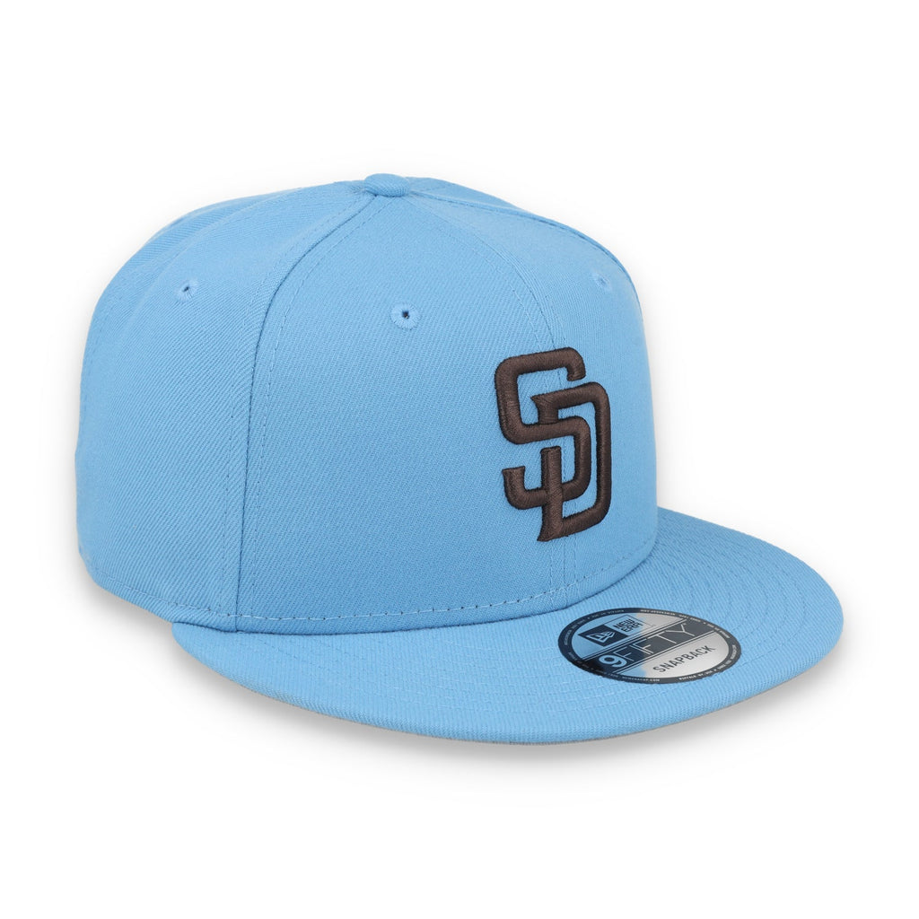 New Era San Diego Padres Evergreen 9Fifty Snapback Hat - Sky Blue product image 1, provided for visual reference and product