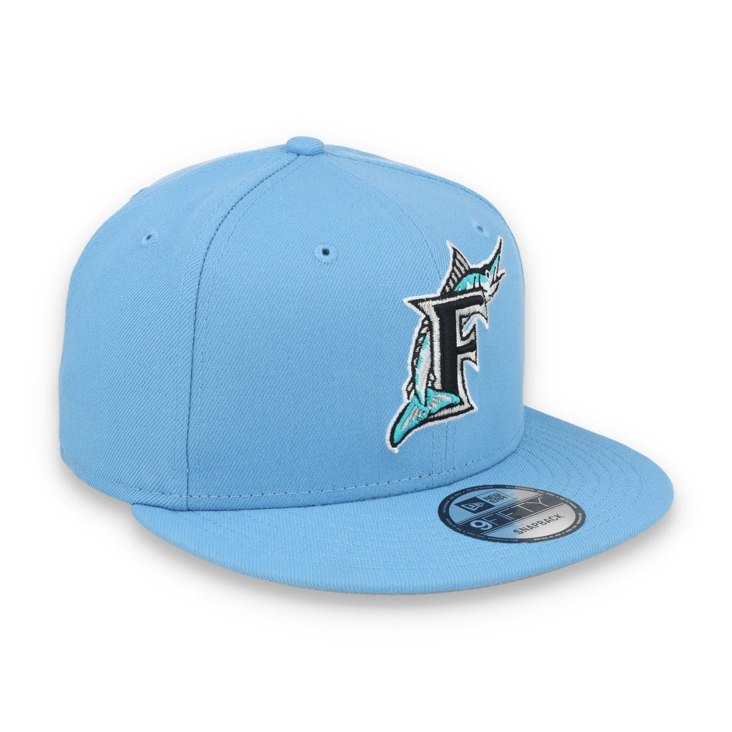 New Era Florida Marlins Cooperstown Evergreen 9FIFTY- Sky Blue product image 1, provided for visual reference and product