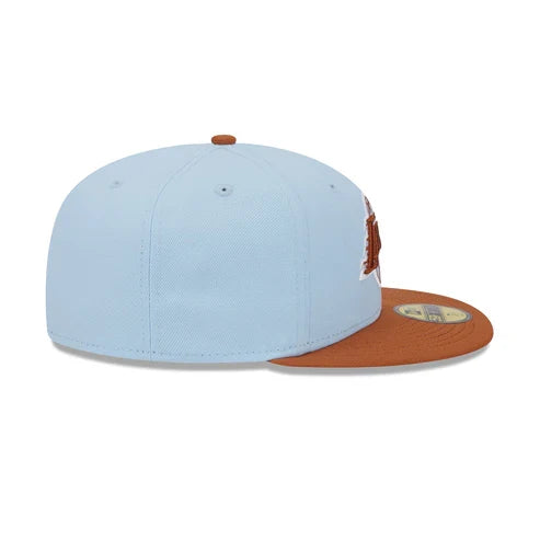 New Era Los Angeles Lakers Color Pack 59FIFTY Fitted Hat-Light Blue/Rust Orange product image 5, provided for visual