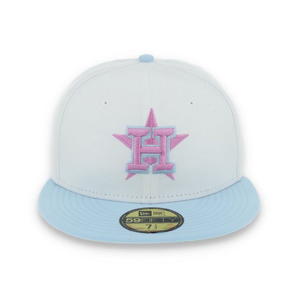New Era Houston Astros Color Pack 59FIFTY Fitted Hat-White/Light Blue /Pink product image 3, provided for visual reference