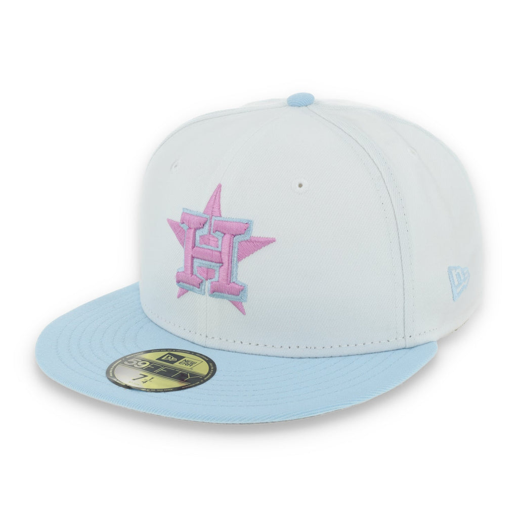 New Era Houston Astros Color Pack 59FIFTY Fitted Hat-White/Light Blue /Pink product image 2, provided for visual reference