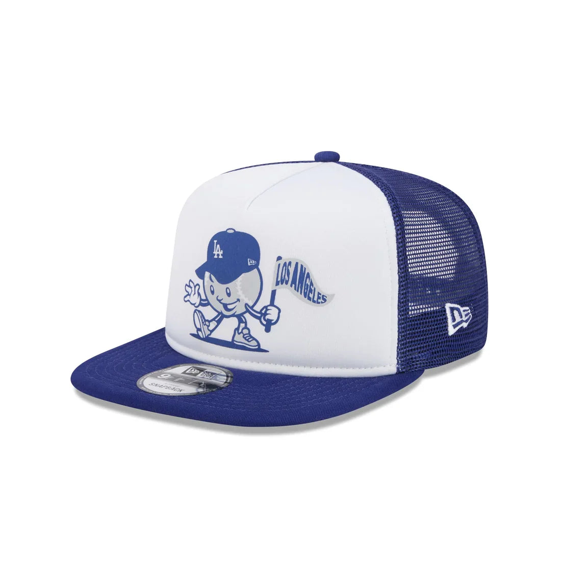 New Era Los Angeles Dodgers Mascot Court Sport 9FIFTY A-Frame Trucker Hat product image 2, provided for visual reference and
