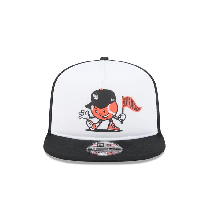 New Era San Francisco Giants Mascot Court Sport 9FIFTY A-Frame Trucker Hat product image 3, provided for visual reference