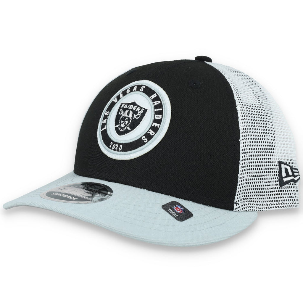 New Era Las Vegas Raiders Throwback Low Profile 9FIFTY Trucker Snapback Hat product image 5, provided for visual reference