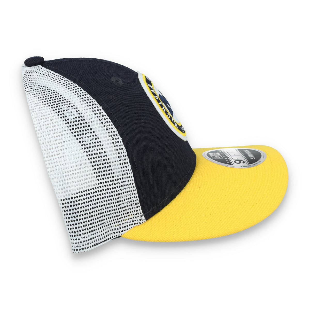 New Era Michigan Wolverines Throwback Low Profile 9FIFTY Trucker Snapback Hat product image 3, provided for visual reference