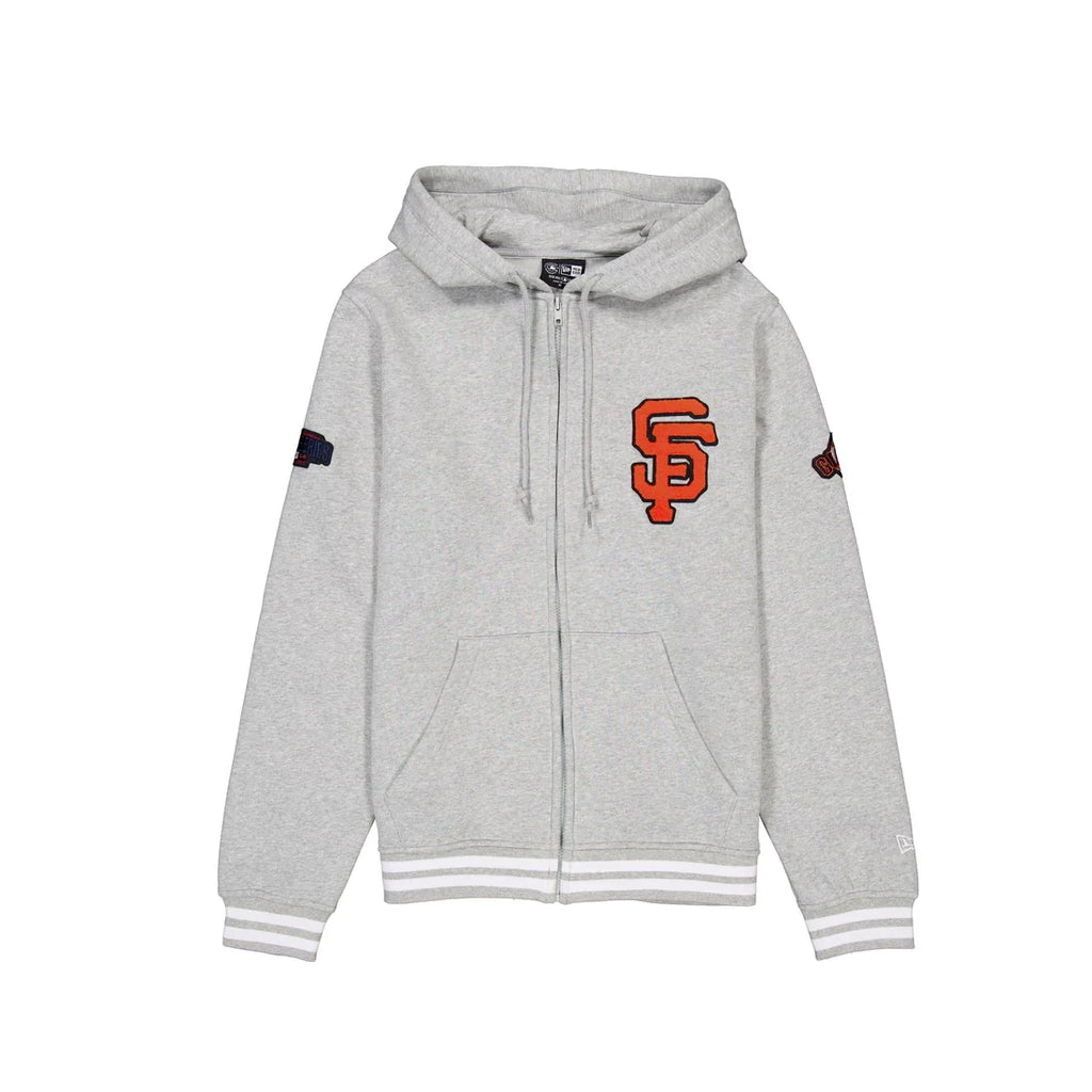 New Era Men San Francisco Giants Logo Select Full-Zip Hoodie-Gray product image 1, provided for visual reference and product