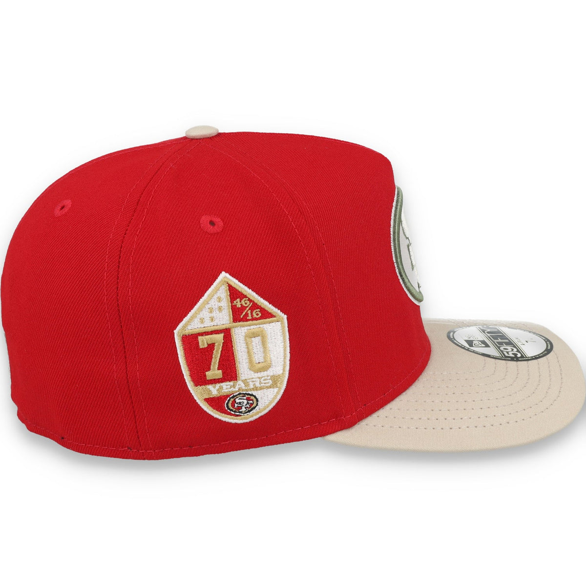New Era San Francisco 49ers 70th Anniversary Side Patch Canvas A-Frame 59FIFTY Fitted Hat product image 6, provided for