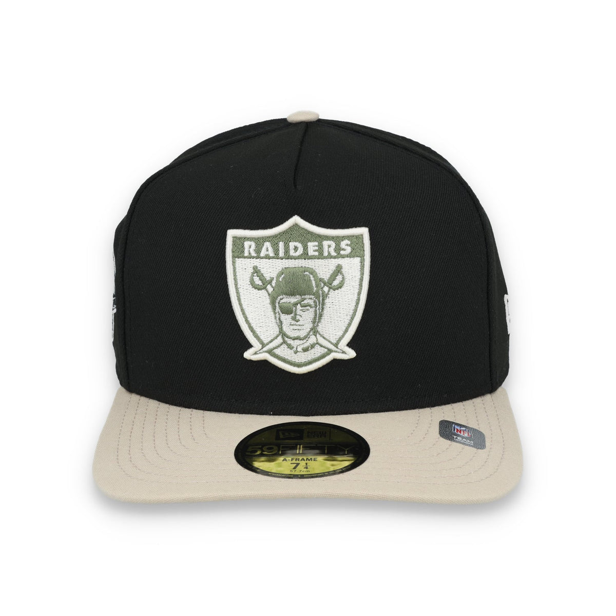 New Era Las Vegas Raiders 50th Anniversary Side Patch Canvas A-Frame 59FIFTY Fitted Hat product image 2, provided for visual